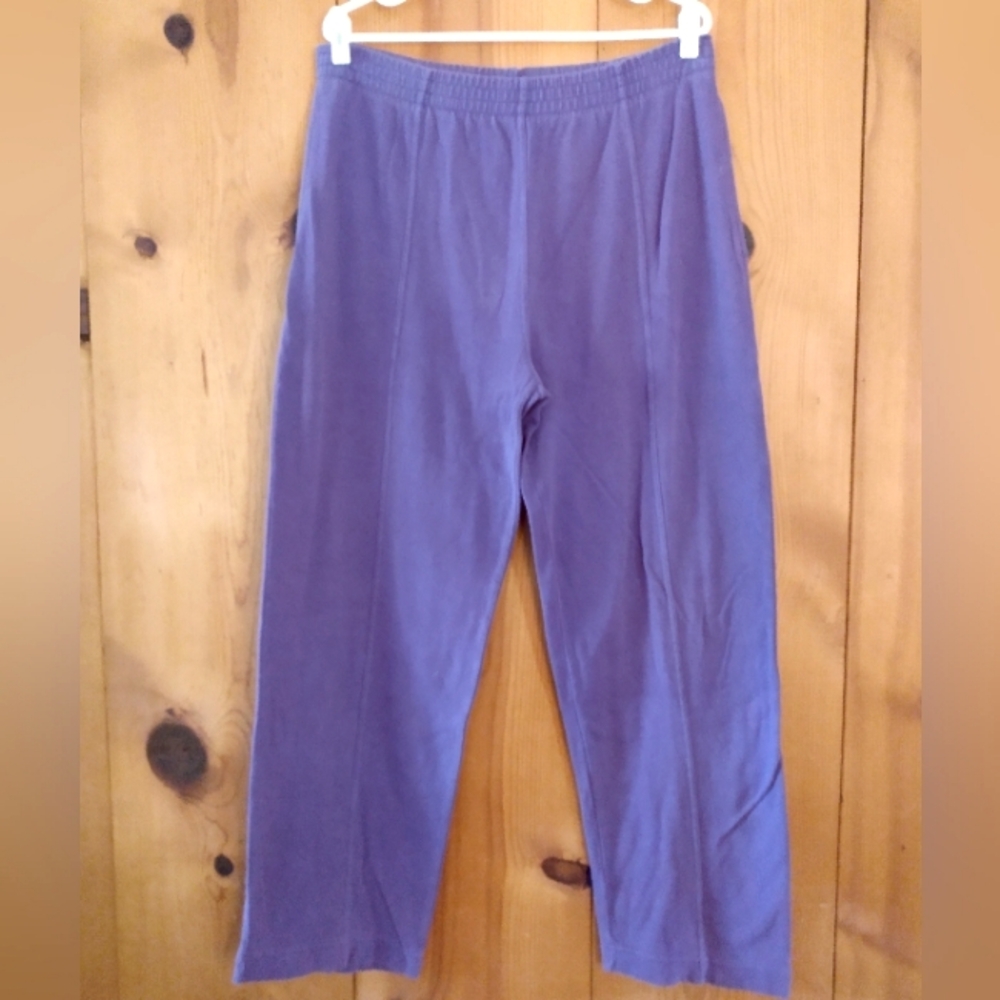 Tanner Cotton Terry Straight Leg Pants With Pockets